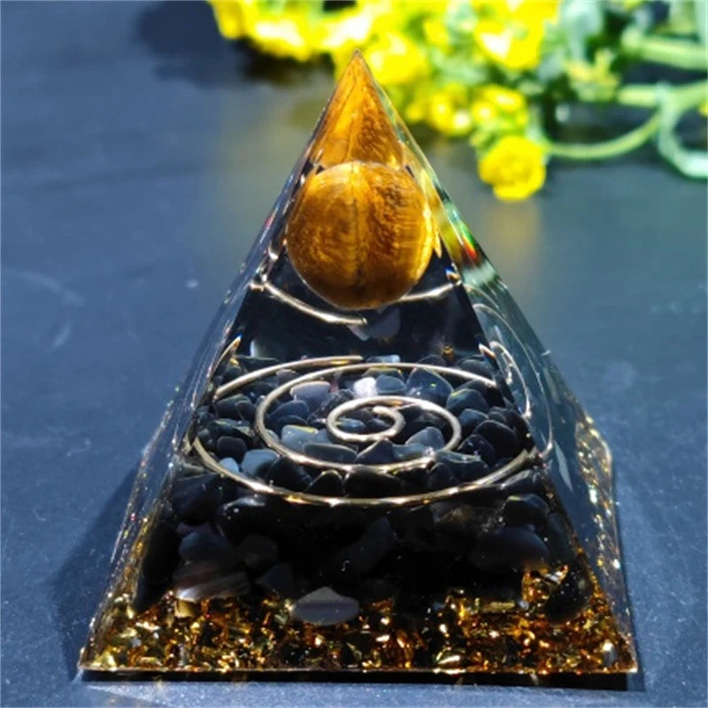 Crystal Pyramid Zodiac Orgonite