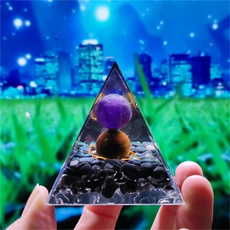 Crystal Pyramid Zodiac Orgonite