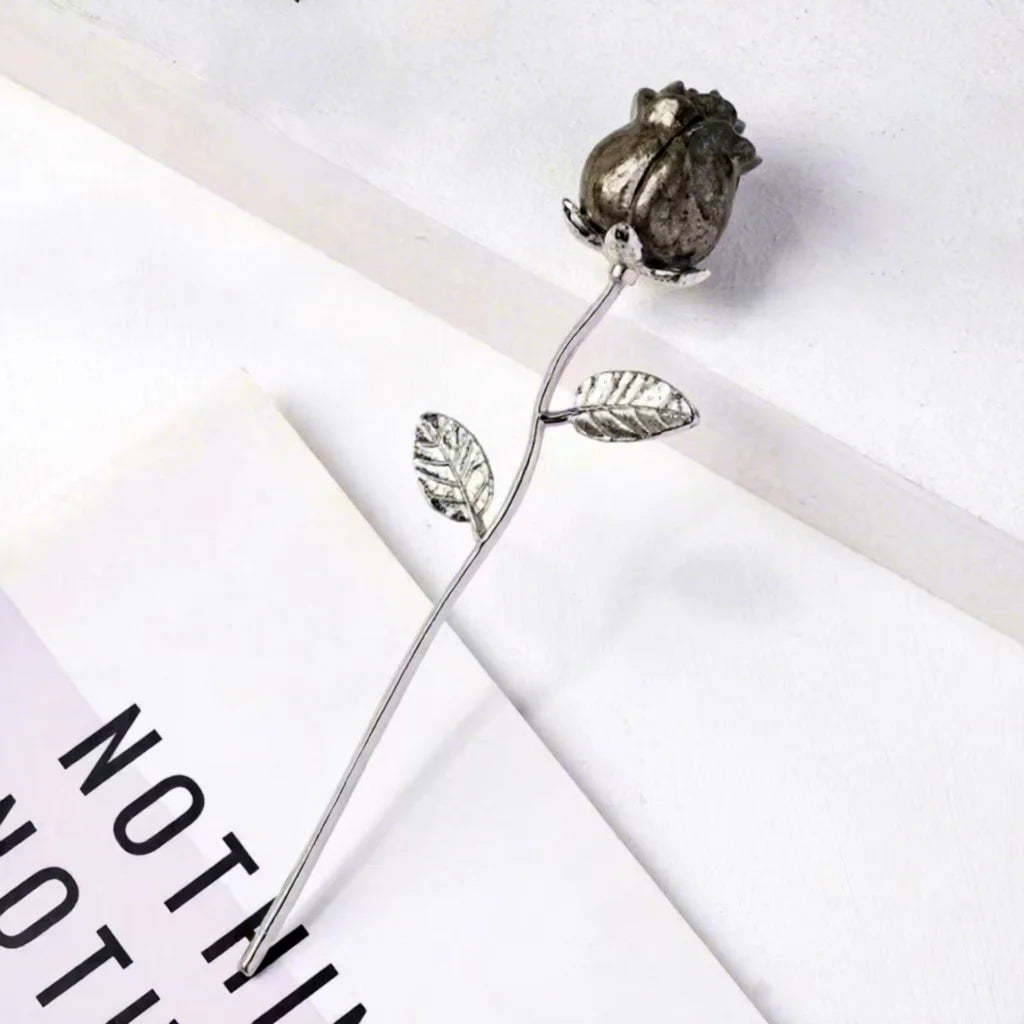 Crystal Rose Flower Carving