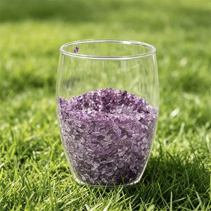 Crystal Double Wall Glass Cup  Chips