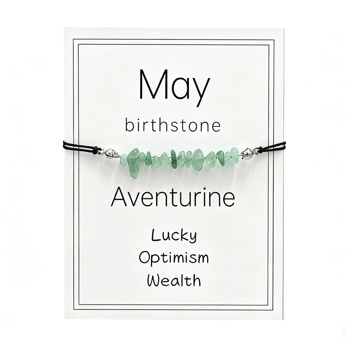 Natural Crystal Chip Birth Month Bracelet