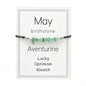 Natural Crystal Chip Birth Month Bracelet