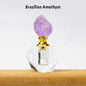 Crystal Raw Stone Perfume Bottle Cap