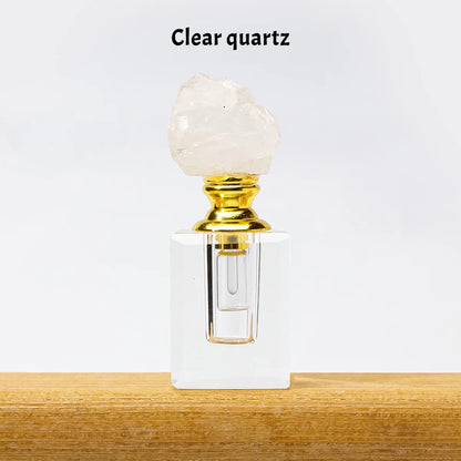 Crystal Raw Stone Perfume Bottle Cap