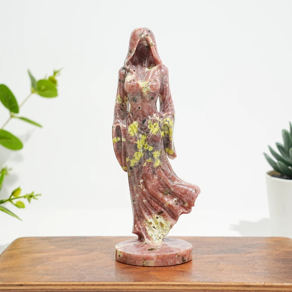 Crystal Witch Figurine  Statue Carving