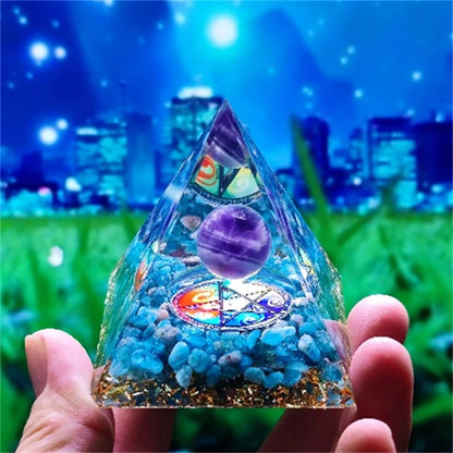 Crystal Pyramid Zodiac Orgonite