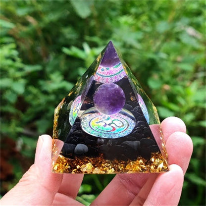 Crystal Pyramid Zodiac Orgonite