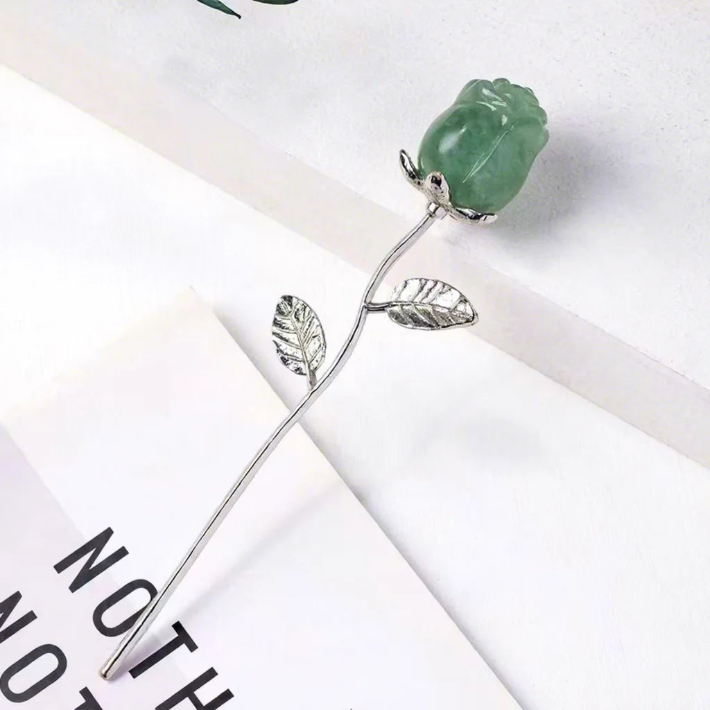 Crystal Rose Flower Carving