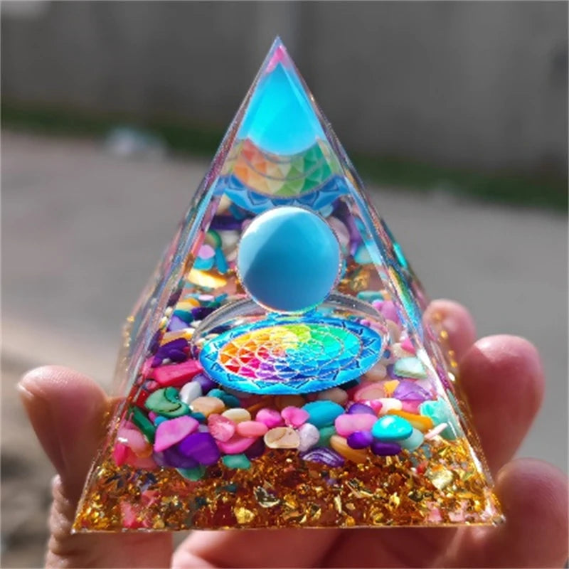 Crystal Pyramid Zodiac Orgonite
