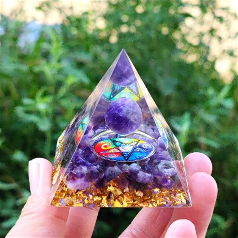 Crystal Pyramid Zodiac Orgonite