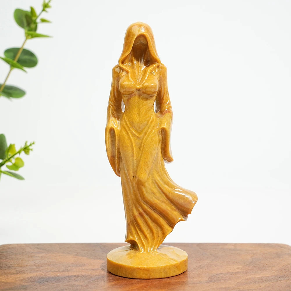 Crystal Witch Figurine  Statue Carving