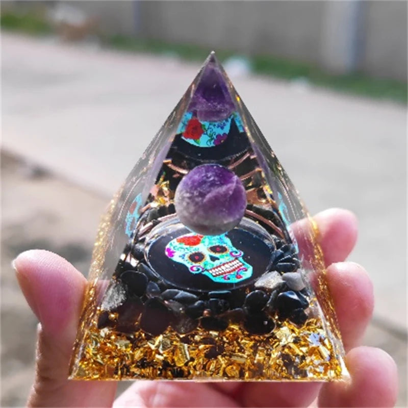Crystal Pyramid Zodiac Orgonite
