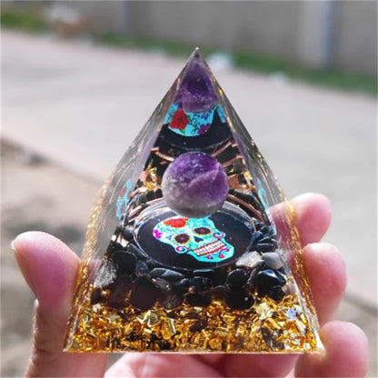 Crystal Pyramid Zodiac Orgonite