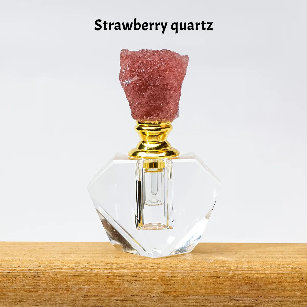 Crystal Raw Stone Perfume Bottle Cap
