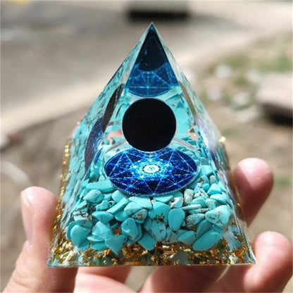 Crystal Pyramid Zodiac Orgonite