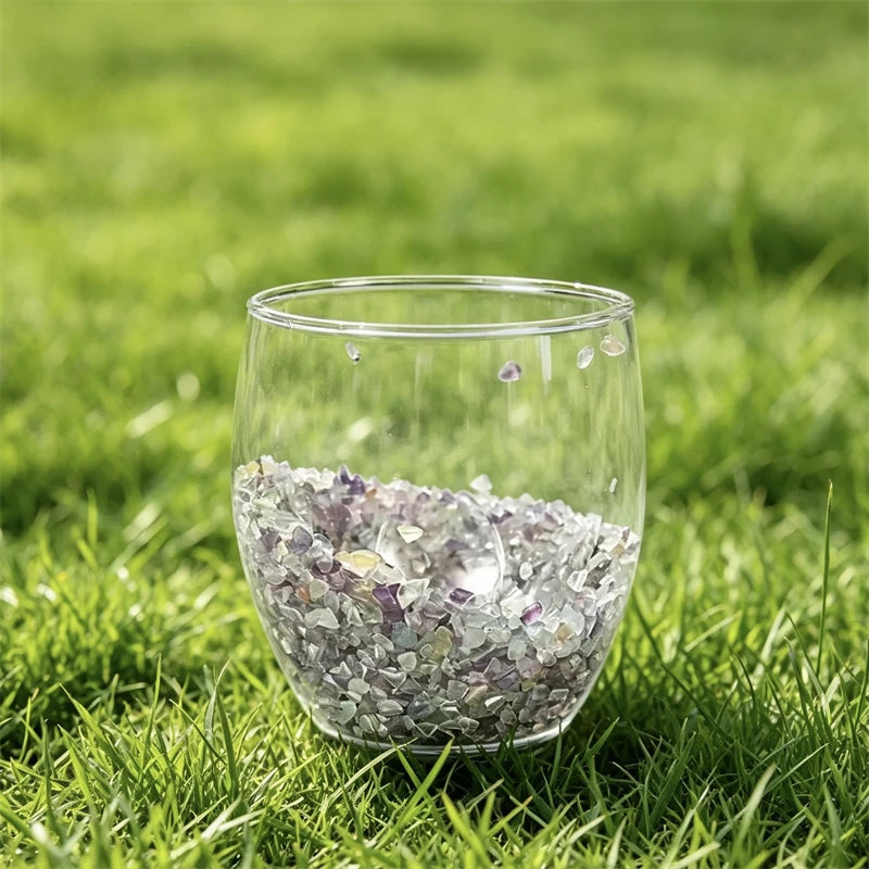 Crystal Double Wall Glass Cup  Chips