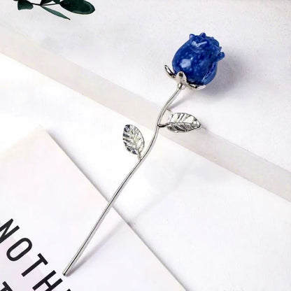 Crystal Rose Flower Carving