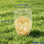 Crystal Double Wall Glass Cup  Chips