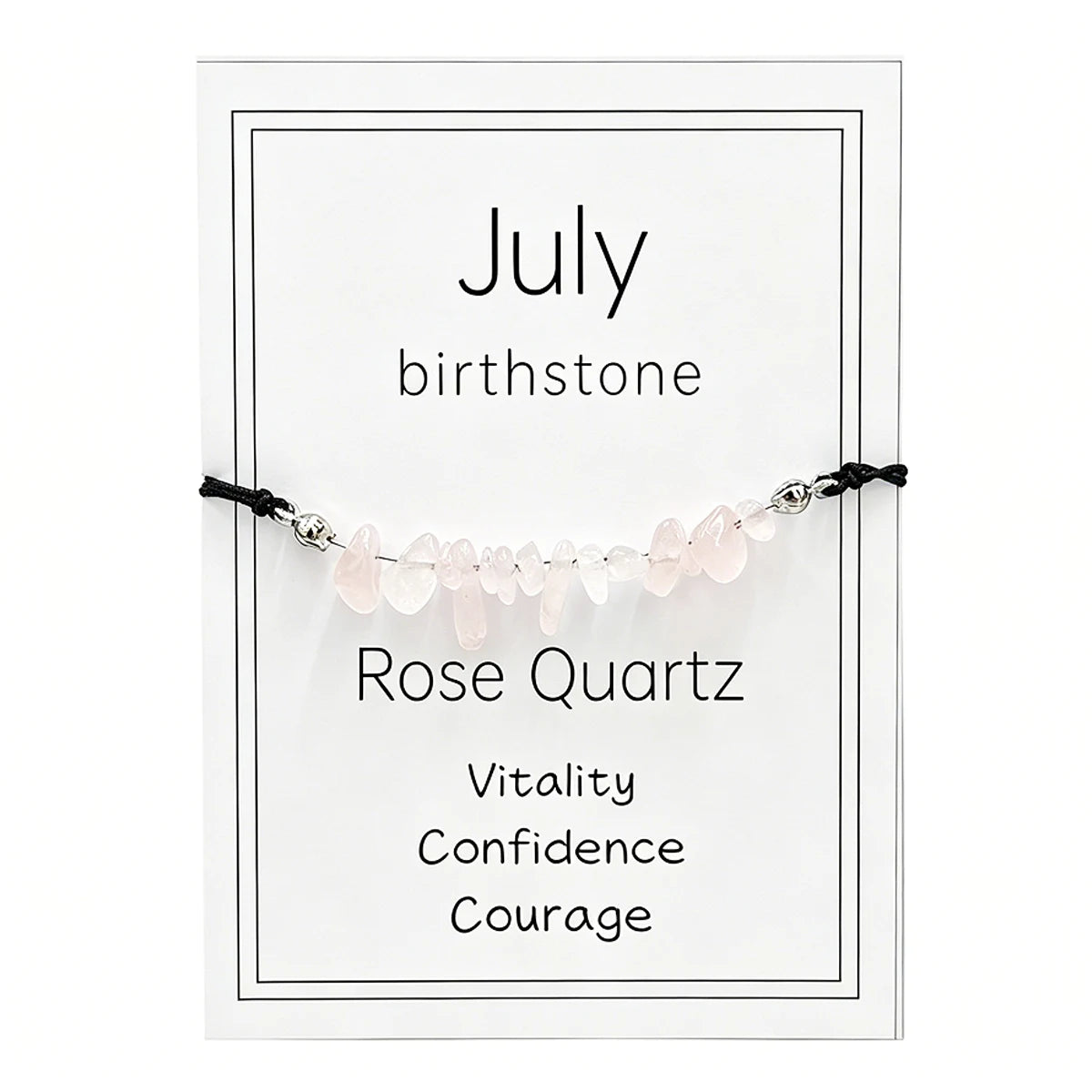 Natural Crystal Chip Birth Month Bracelet
