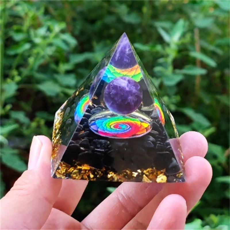 Crystal Pyramid Zodiac Orgonite