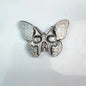 Silver & Golden Obsidian  Skulls Butterfly Carving