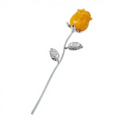 Crystal Rose Flower Carving