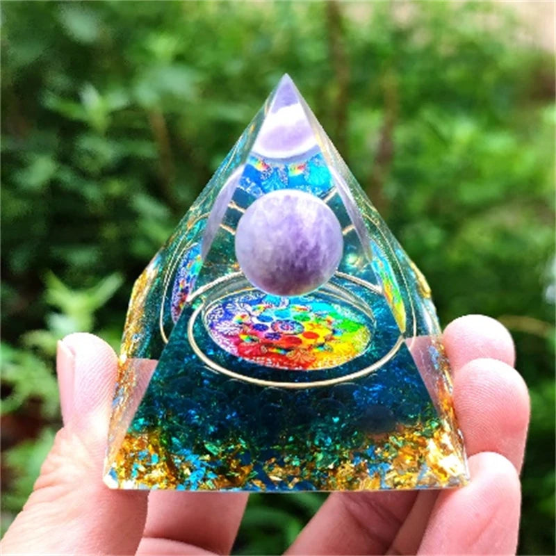 Crystal Pyramid Zodiac Orgonite