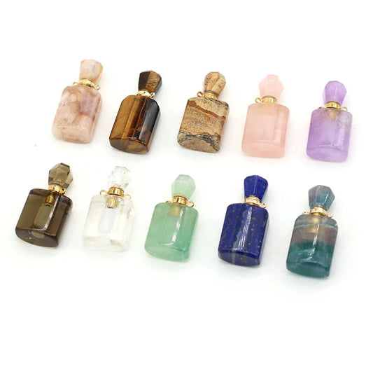 DIY  Gemstone Perfume Bottle Pendant - CrystalHola