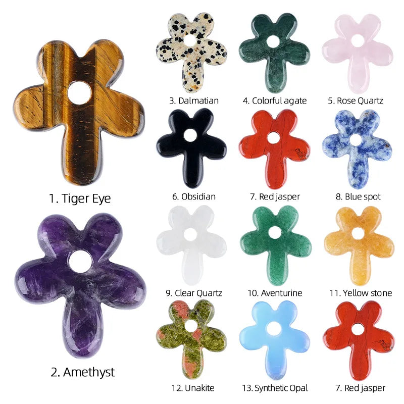 Natural Crystal Carved Flower