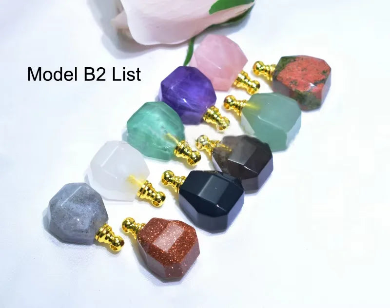 DIY  Gemstone Perfume Bottle Pendant