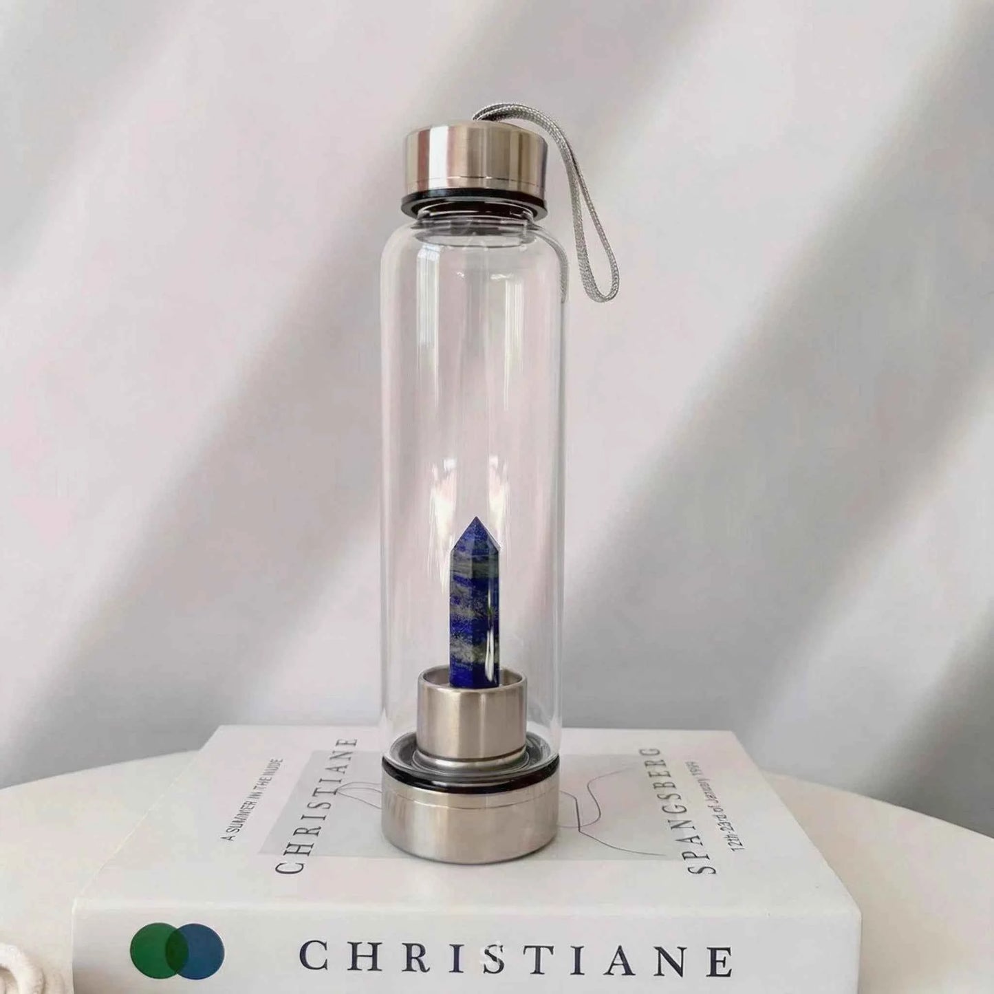 Natural Crystal Point Glass Bottles |CrystalHola