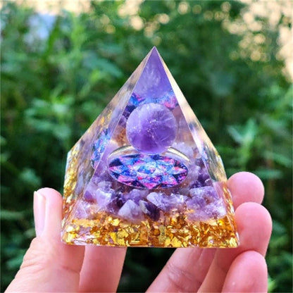 Crystal Pyramid Zodiac Orgonite