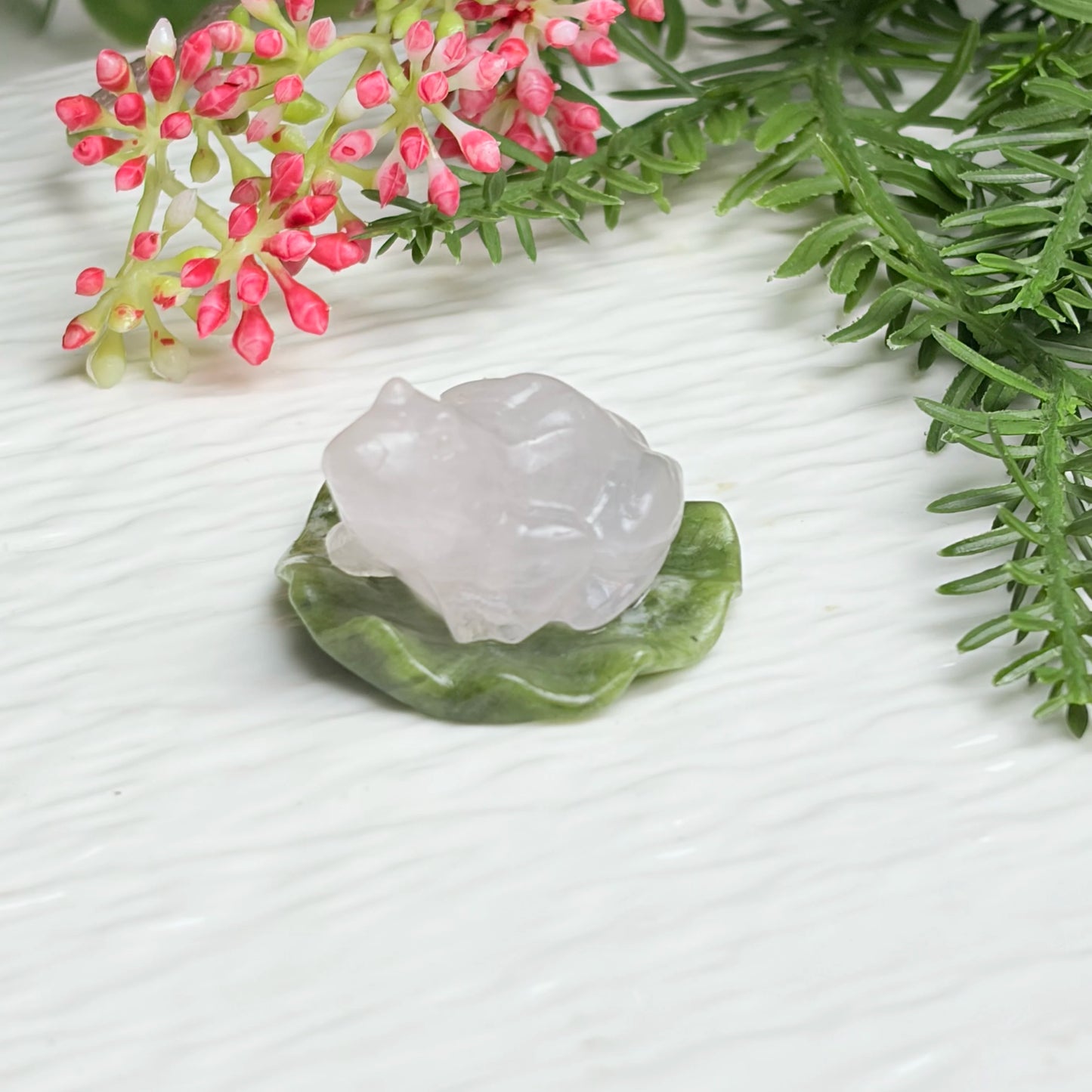 Crystal Frog Figurine Carving