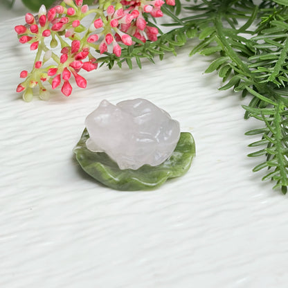 Crystal Frog Figurine Carving