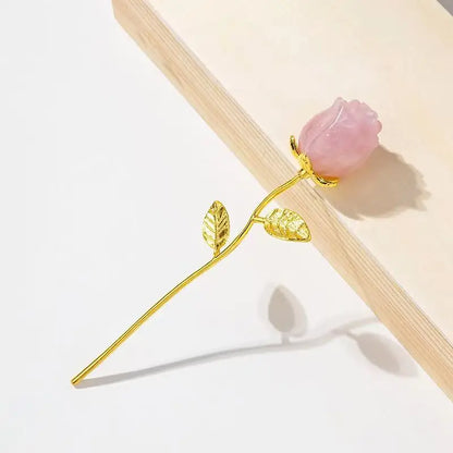 Crystal Rose Flower Carving