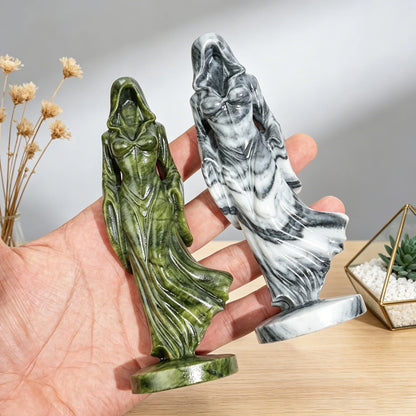 Crystal Witch Figurine  Statue Carving