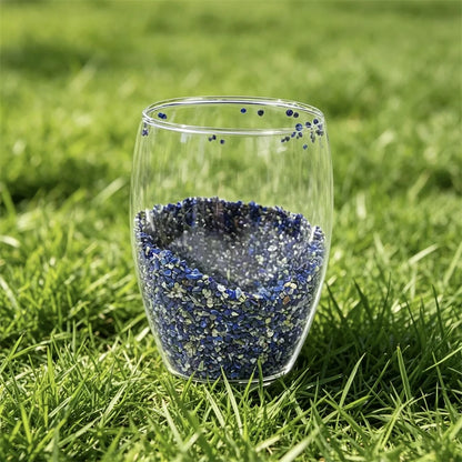 Crystal Double Wall Glass Cup  Chips