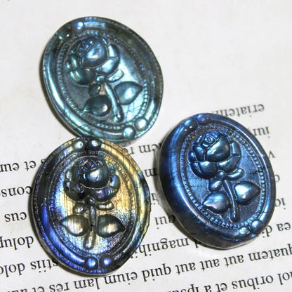 Flash Labradorite Crystal Stone Carved Rose quote-only