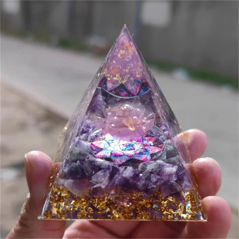 Crystal Pyramid Zodiac Orgonite