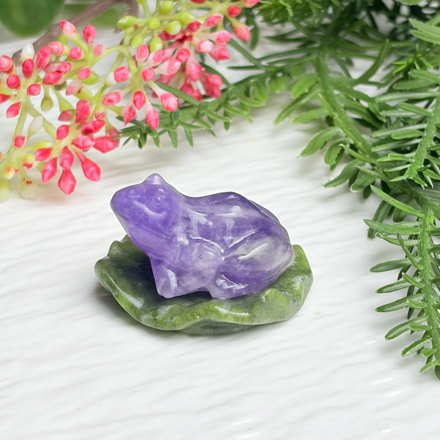 Crystal Frog Figurine Carving