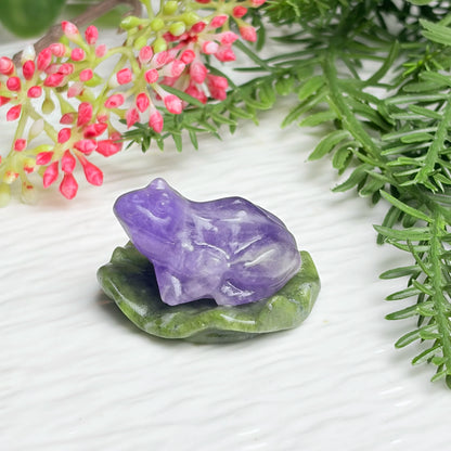 Crystal Frog Figurine Carving