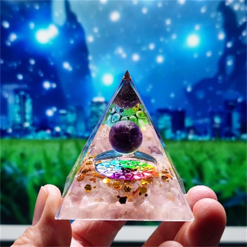 Crystal Pyramid Zodiac Orgonite