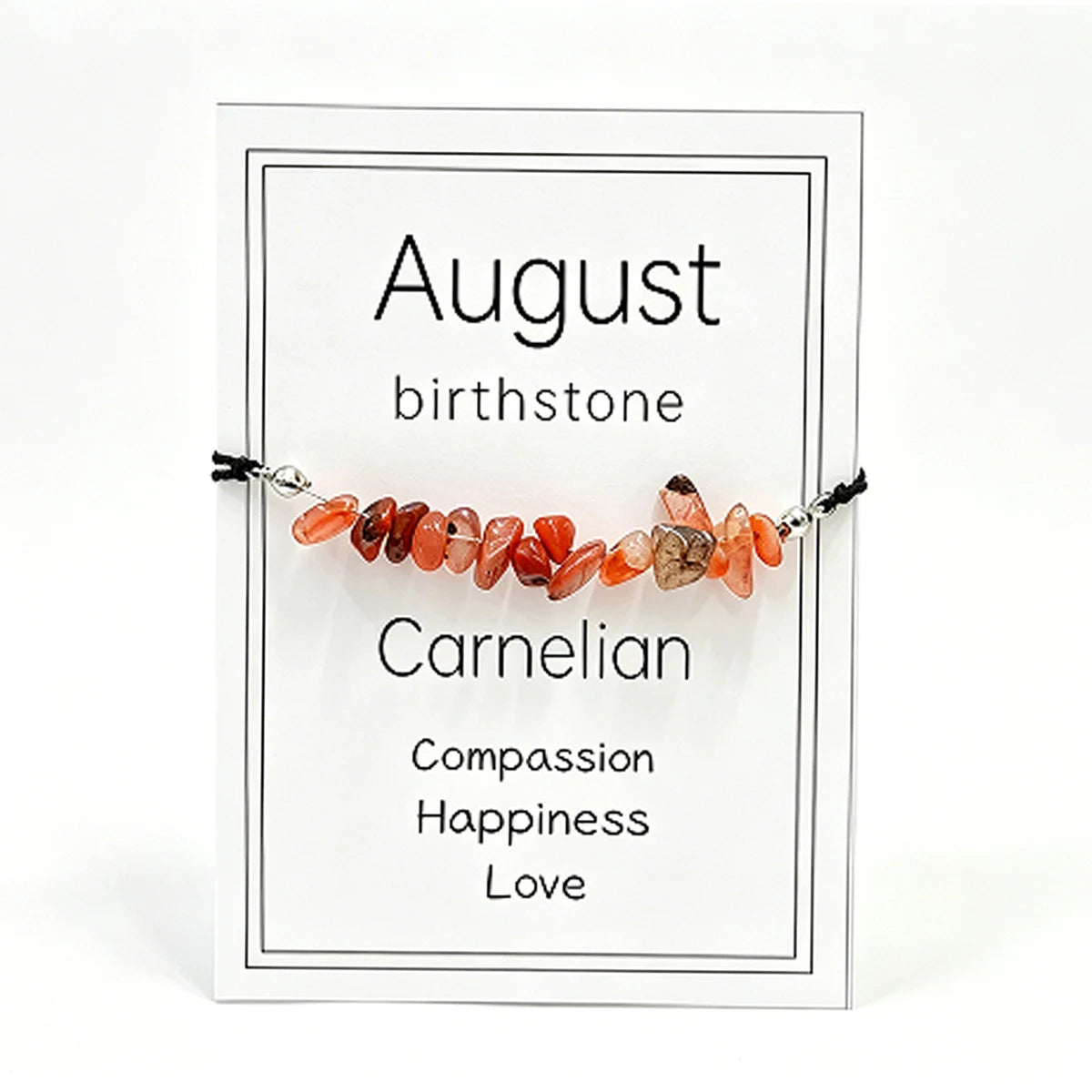 Natural Crystal Chip Birth Month Bracelet