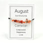 Natural Crystal Chip Birth Month Bracelet