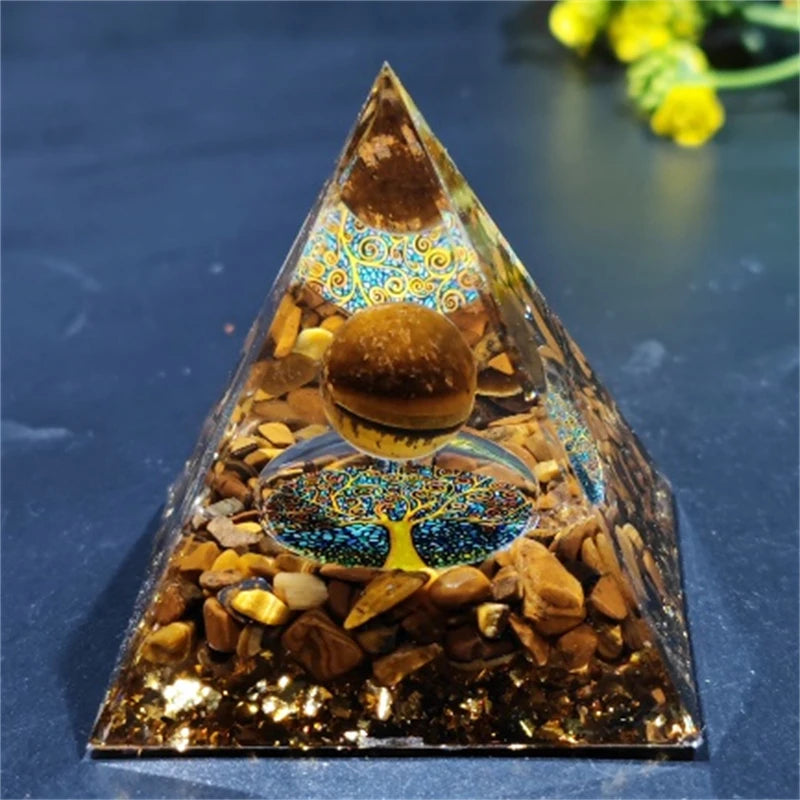 Crystal Pyramid Zodiac Orgonite