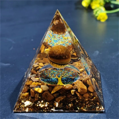 Crystal Pyramid Zodiac Orgonite