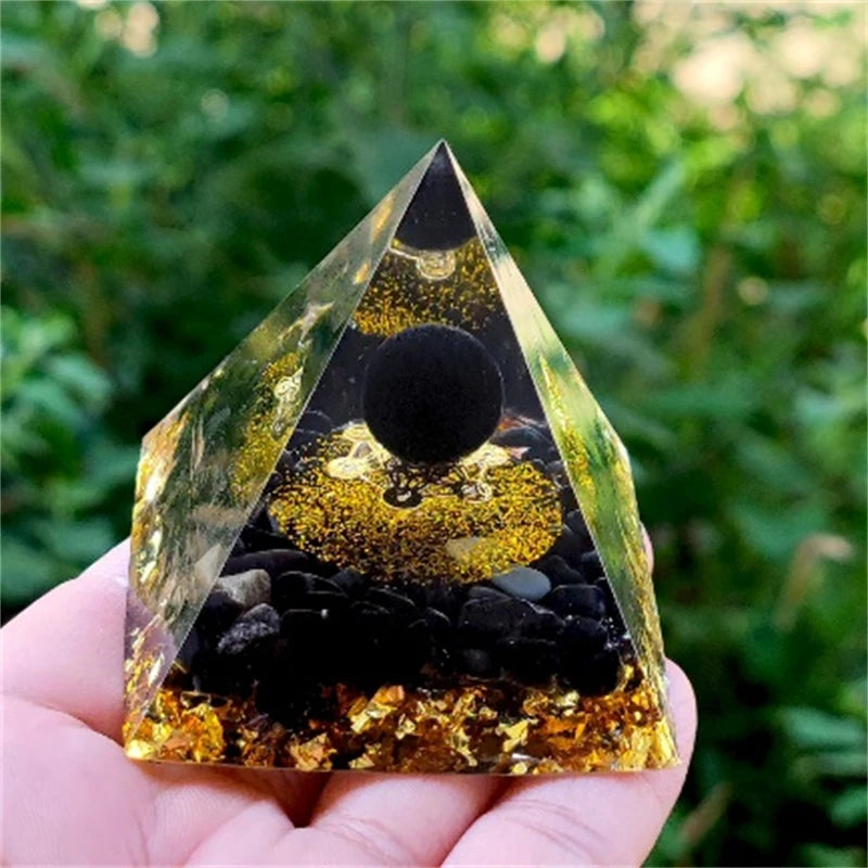 Crystal Pyramid Zodiac Orgonite