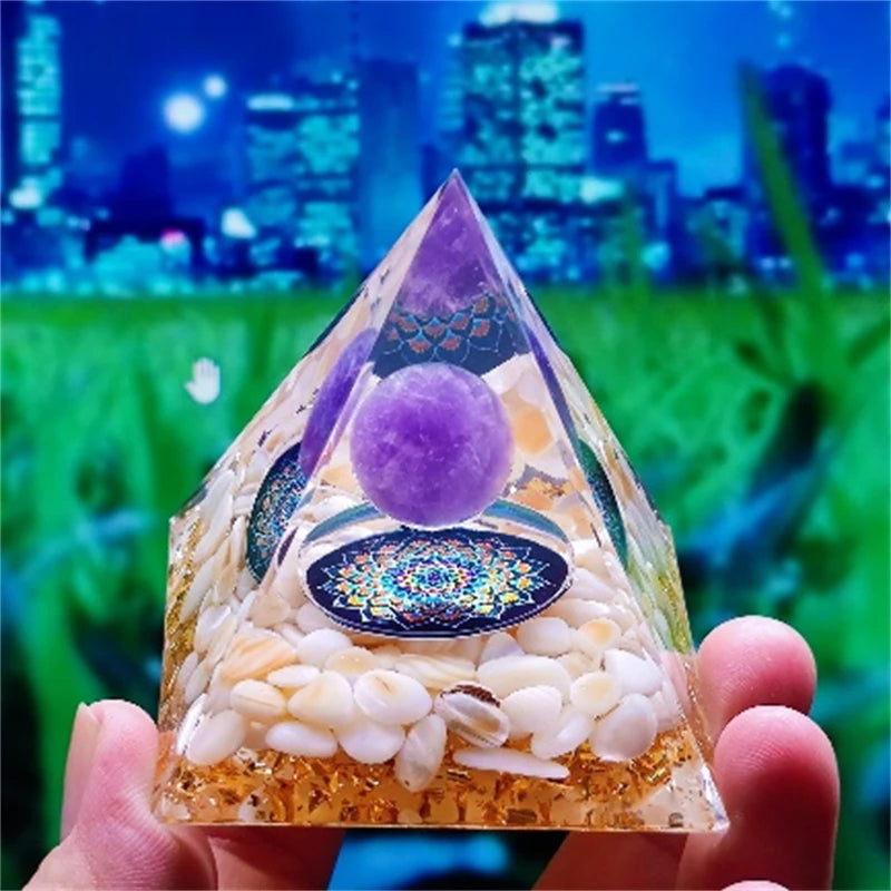 Crystal Pyramid Zodiac Orgonite