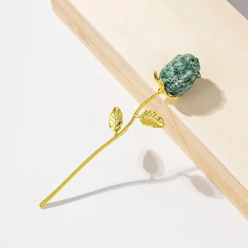 Crystal Rose Flower Carving