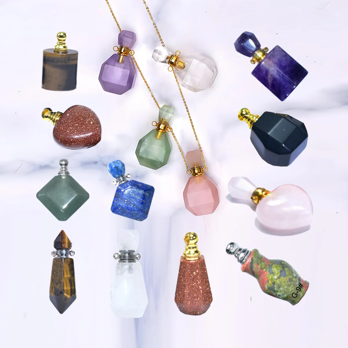 DIY  Gemstone Perfume Bottle Pendant